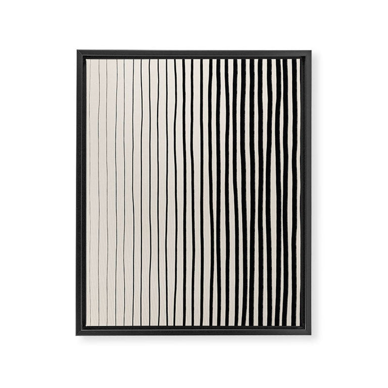 Black Vertical Lines Art Canvas
