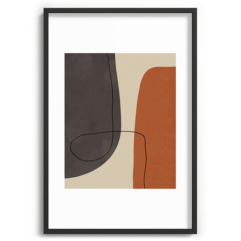 Modern Abstract Shapes II Recessed Framing Rectangle