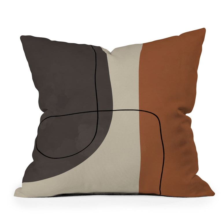 MODERN ABSTRACT SHAPES II THROW PILLOW