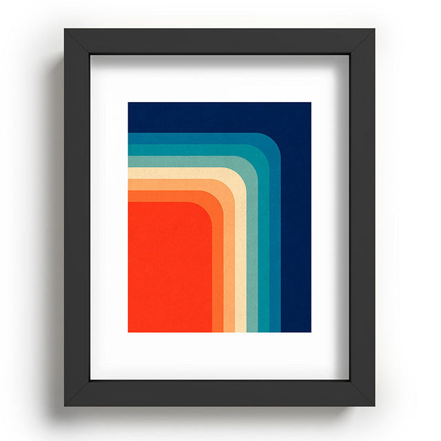 Retro 70s Color Palette III Recessed Framing Rectangle
