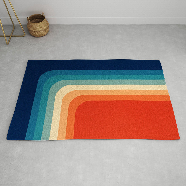 Retro 70s Color Palette III Area Rug