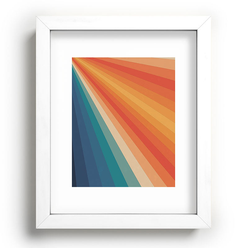 Retro 70s Sunrays Recessed Framing Rectangle | STAG & MANOR