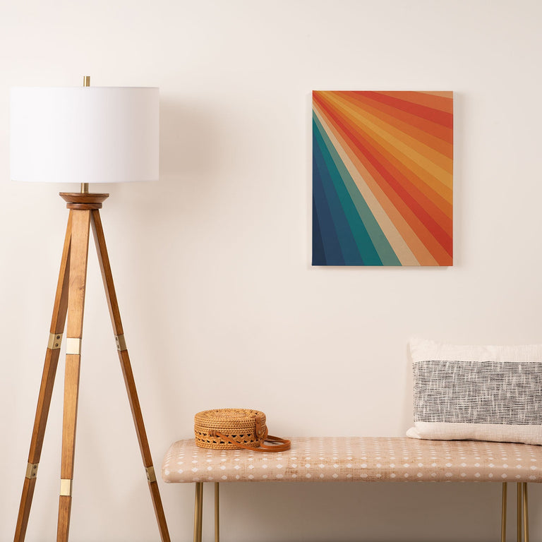 Retro 70s Sunrays Art Canvas