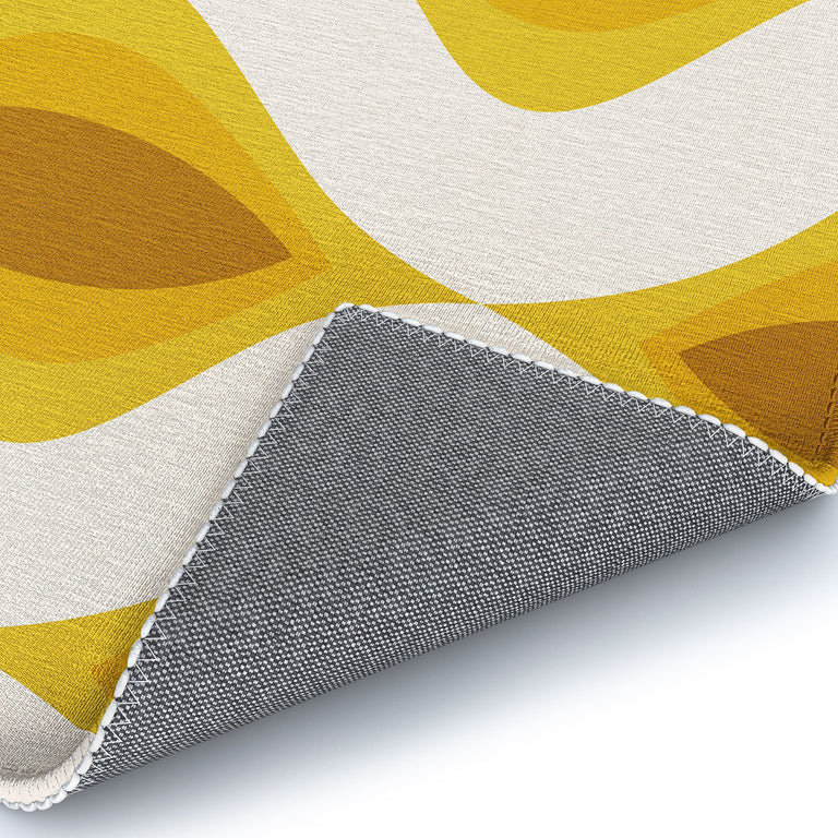 Yellow Ornaments Area Rug