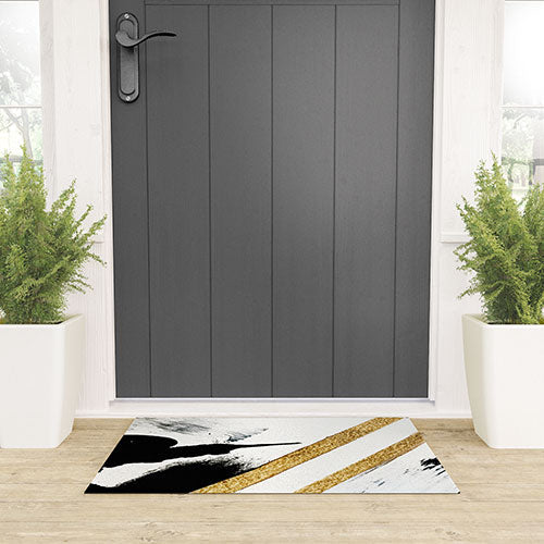 Armor 8 a minimal abstract pie Welcome Mat