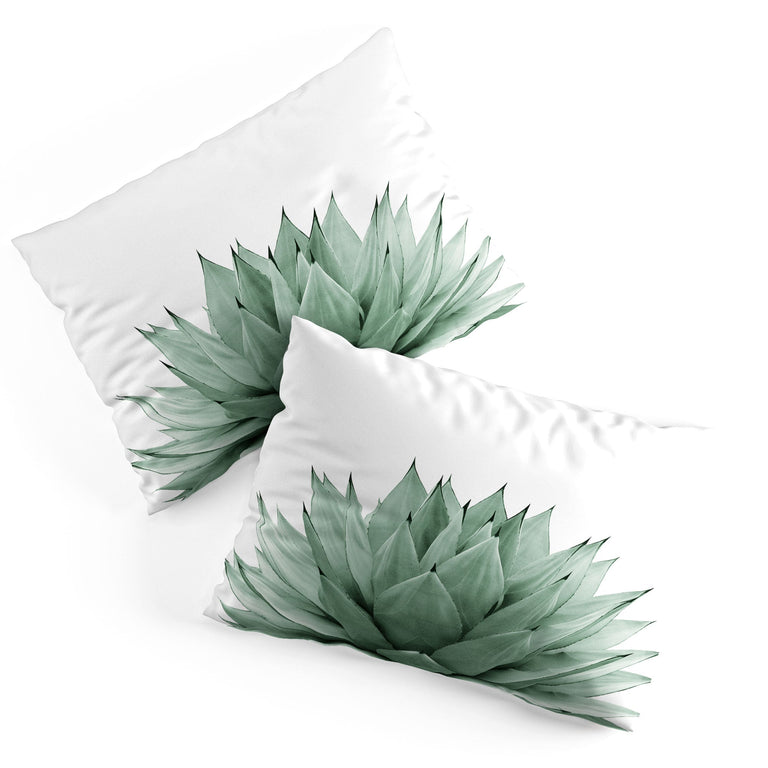 AGAVE GREEN SUMMER VIBES PILLOW SHAMS