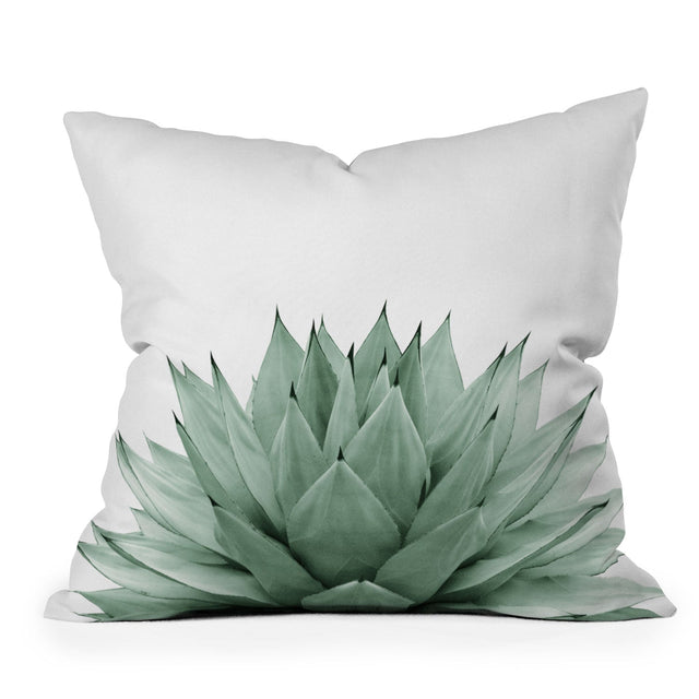 AGAVE GREEN SUMMER VIBES THROW PILLOW