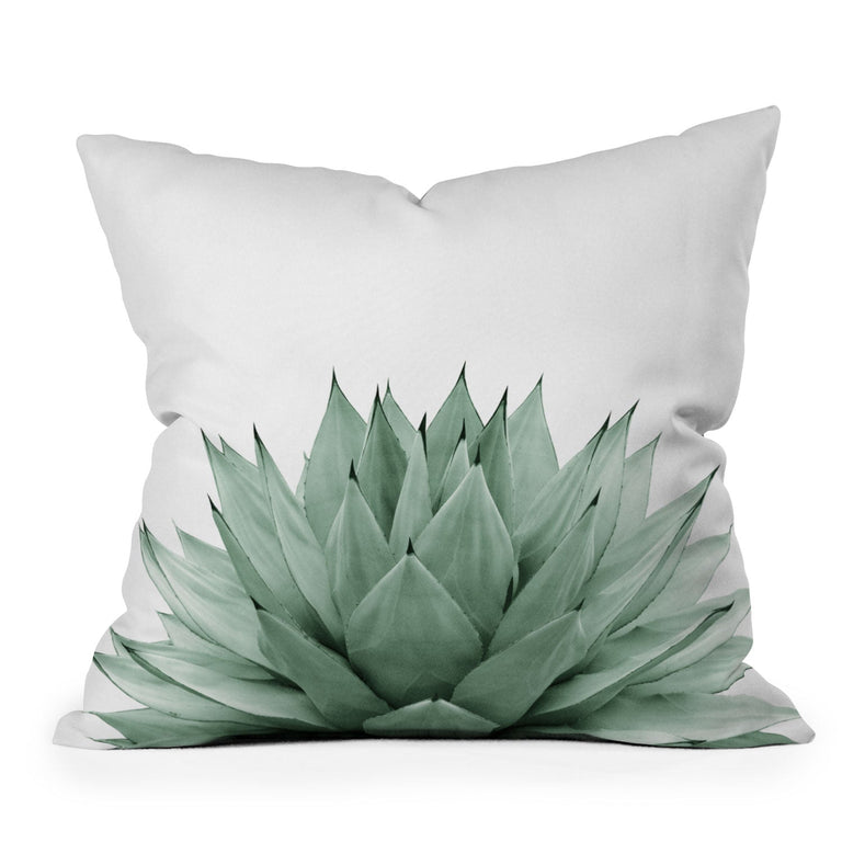 AGAVE GREEN SUMMER VIBES THROW PILLOW