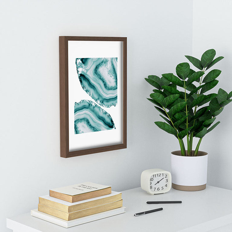 Soft Turquoise Agate 1 Recessed Framing Rectangle