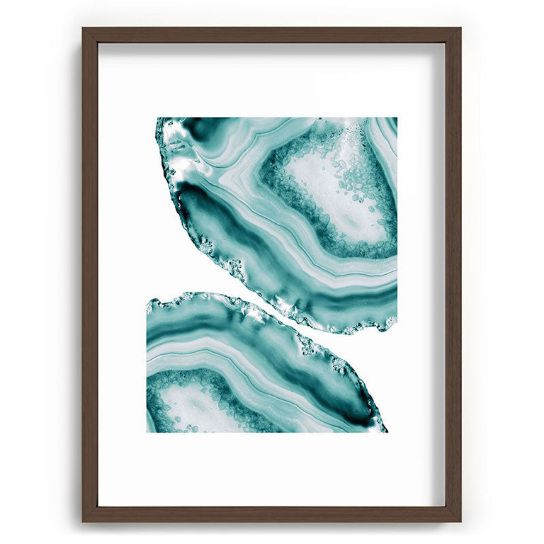 Soft Turquoise Agate 1 Recessed Framing Rectangle