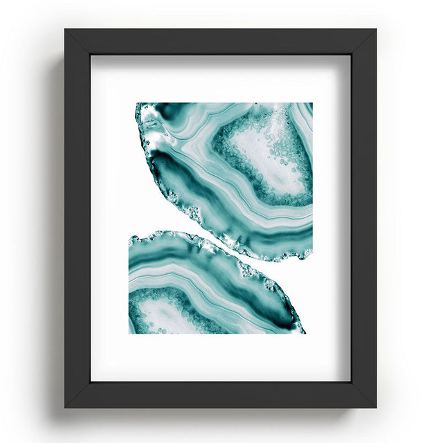 Soft Turquoise Agate 1 Recessed Framing Rectangle