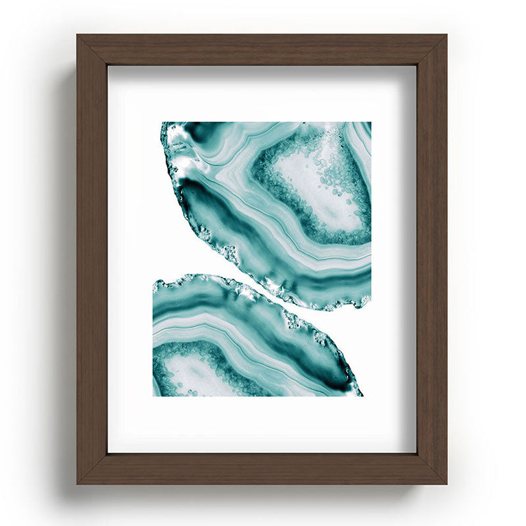 Soft Turquoise Agate 1 Recessed Framing Rectangle