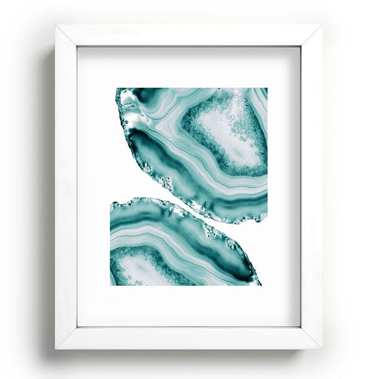 Soft Turquoise Agate 1 Recessed Framing Rectangle