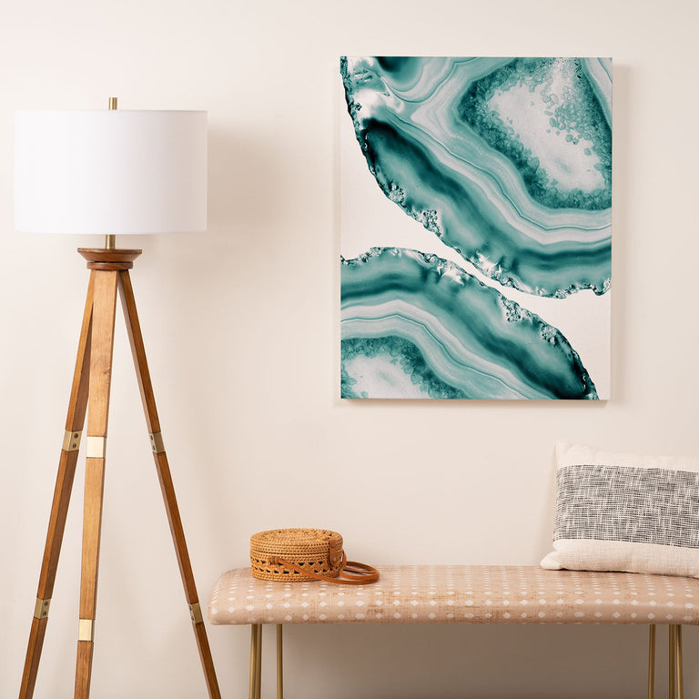 Soft Turquoise Agate 1 Art Canvas