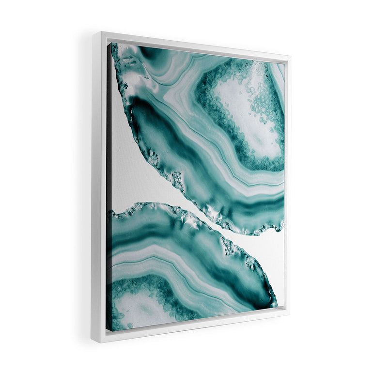 Soft Turquoise Agate 1 Art Canvas