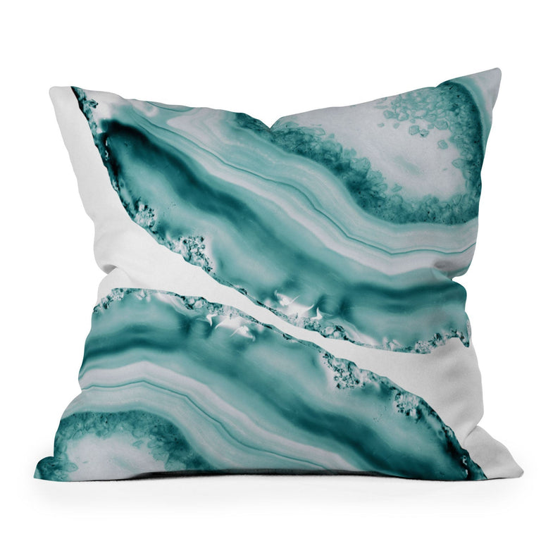 SOFT TURQUOISE AGATE 1 THROW PILLOW