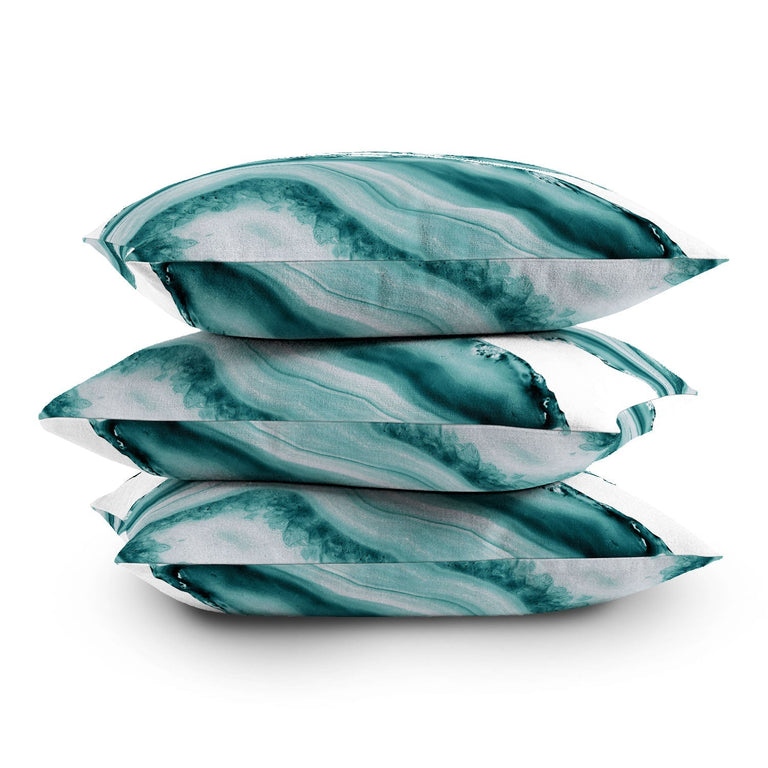 SOFT TURQUOISE AGATE 1 THROW PILLOW