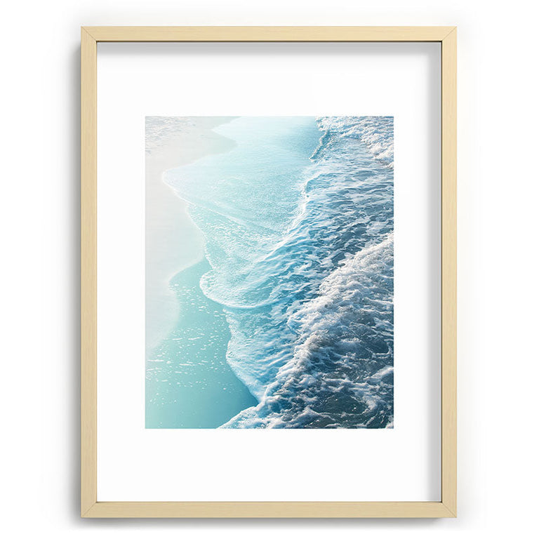 Soft Turquoise Ocean Dream Waves Recessed Framing Rectangle