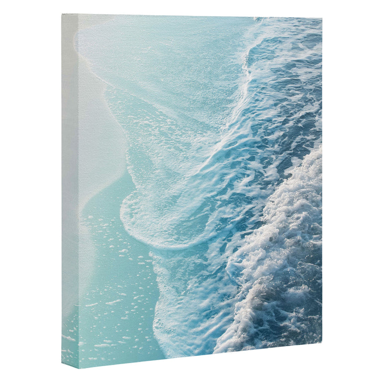 Soft Turquoise Ocean Dream Waves Art Canvas