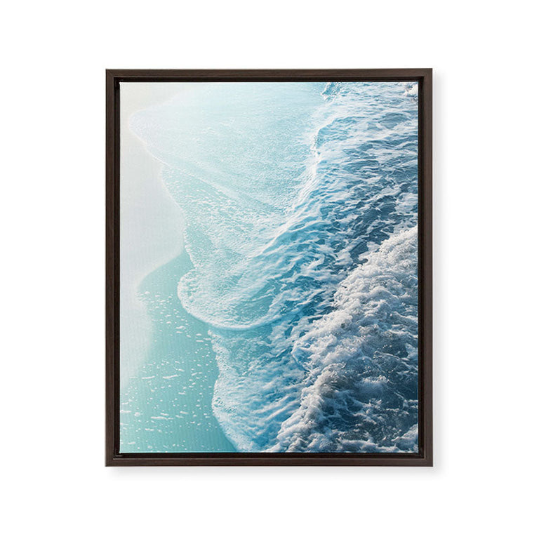 Soft Turquoise Ocean Dream Waves Art Canvas