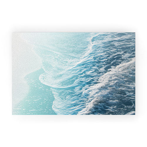 Soft Turquoise Ocean Dream Waves Welcome Mat