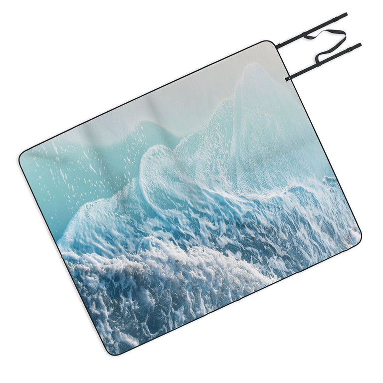 Soft Turquoise Ocean Dream Waves Picnic Blanket