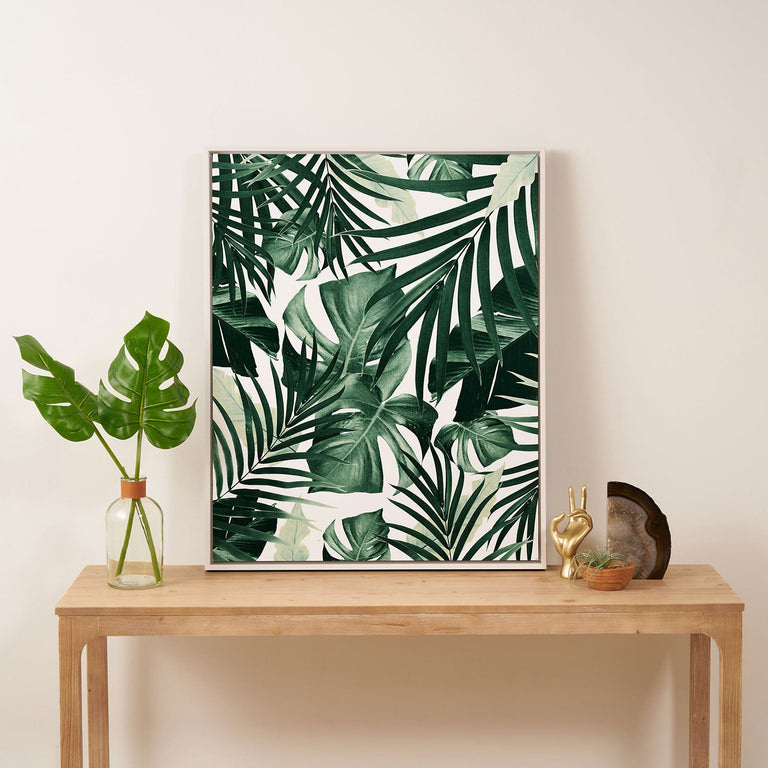 Tropical Jungle Leaves 4 Art Canvas
