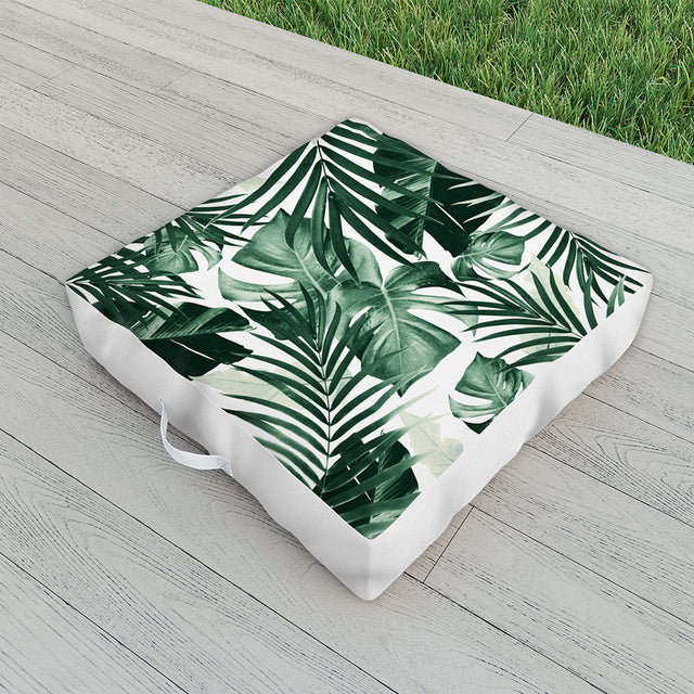 Tropical Jungle Leaves 4 Outdoor Floor Cushion