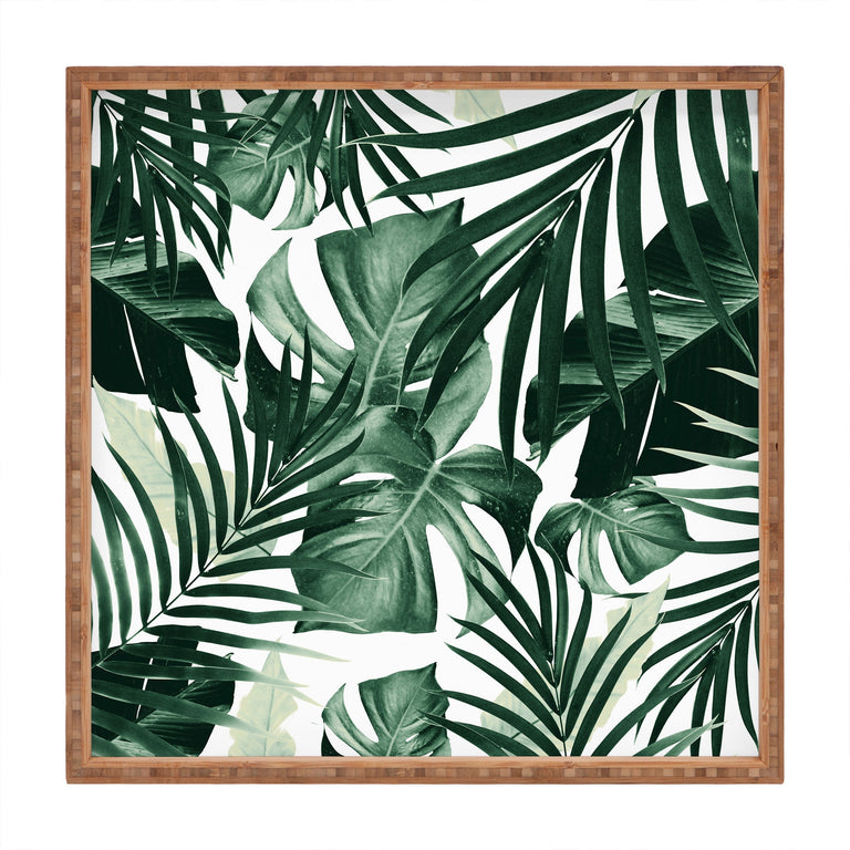 TROPICAL JUNGLE LEAVES 4 SQUARE TRAY