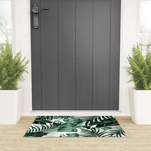 Tropical Jungle Leaves 4 Welcome Mat