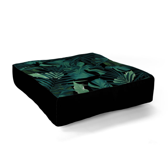 Tropical Jungle Night 1 Floor Pillow Square