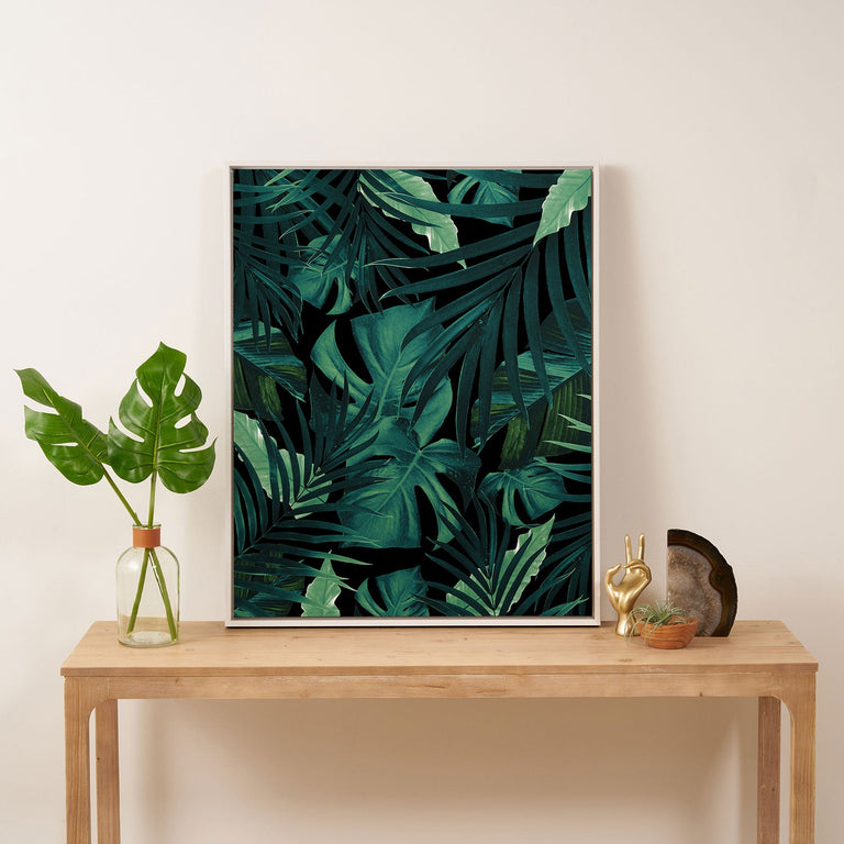 Tropical Jungle Night 1 Art Canvas