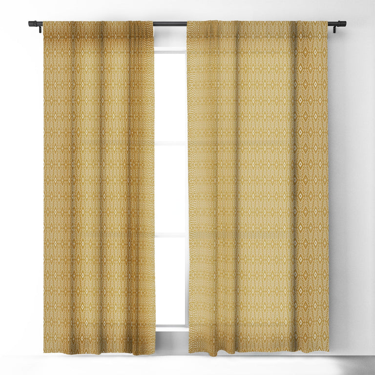 BOHEMIAN DIAMONDS HONEY BLACKOUT WINDOW CURTAIN