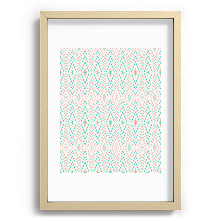 Bohemian Diamonds Mint Recessed Framing Rectangle