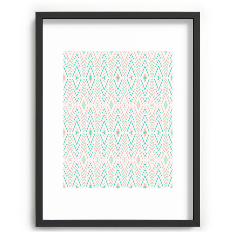 Bohemian Diamonds Mint Recessed Framing Rectangle