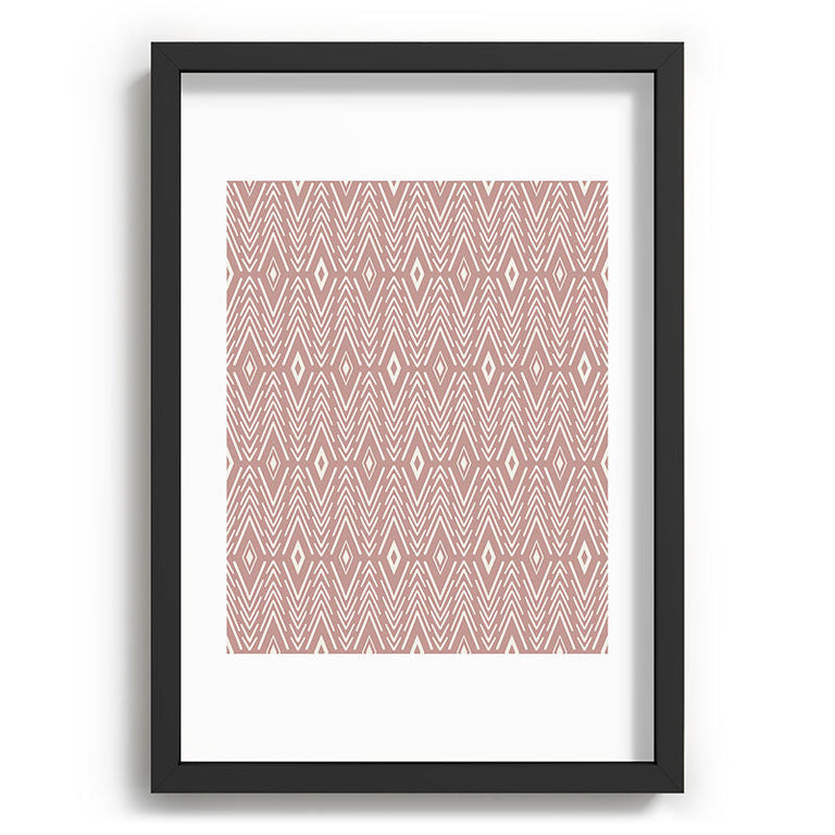 Bohemian Diamonds Peach Recessed Framing Rectangle