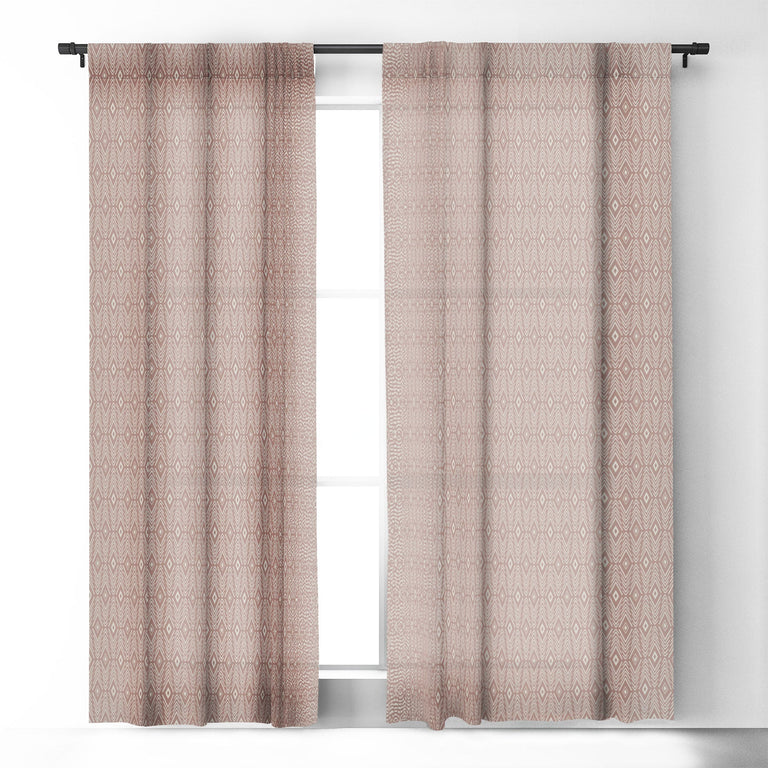 BOHEMIAN DIAMONDS PEACH BLACKOUT WINDOW CURTAIN