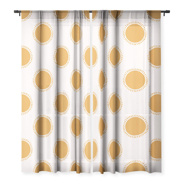 SUMMER DESERT SUN SHEER WINDOW CURTAIN