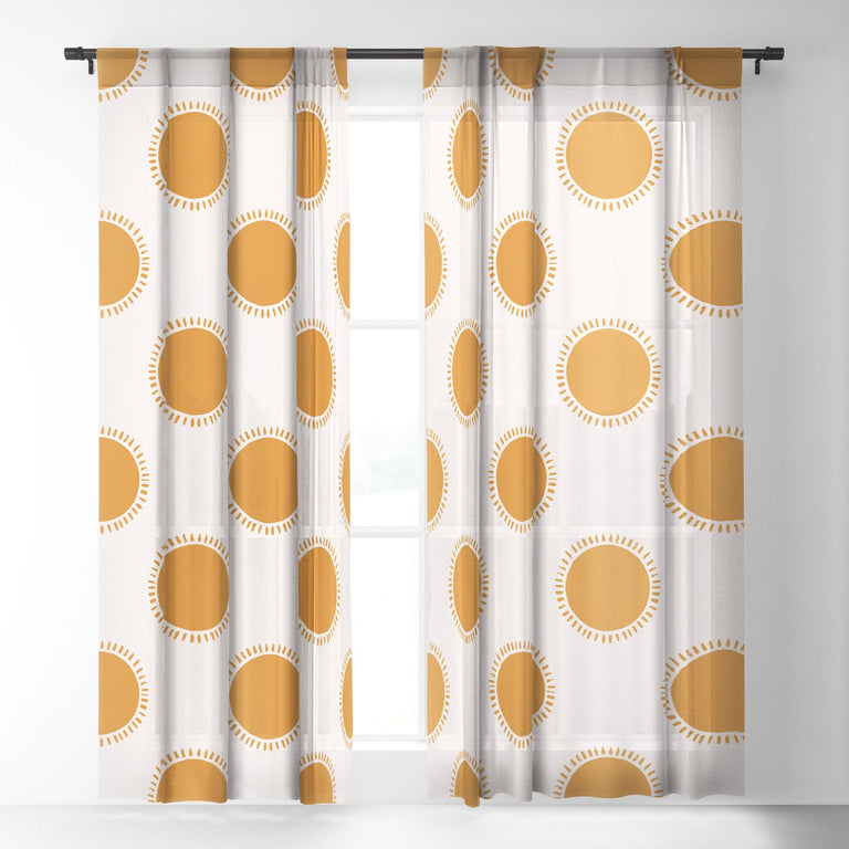 SUMMER DESERT SUN SHEER WINDOW CURTAIN