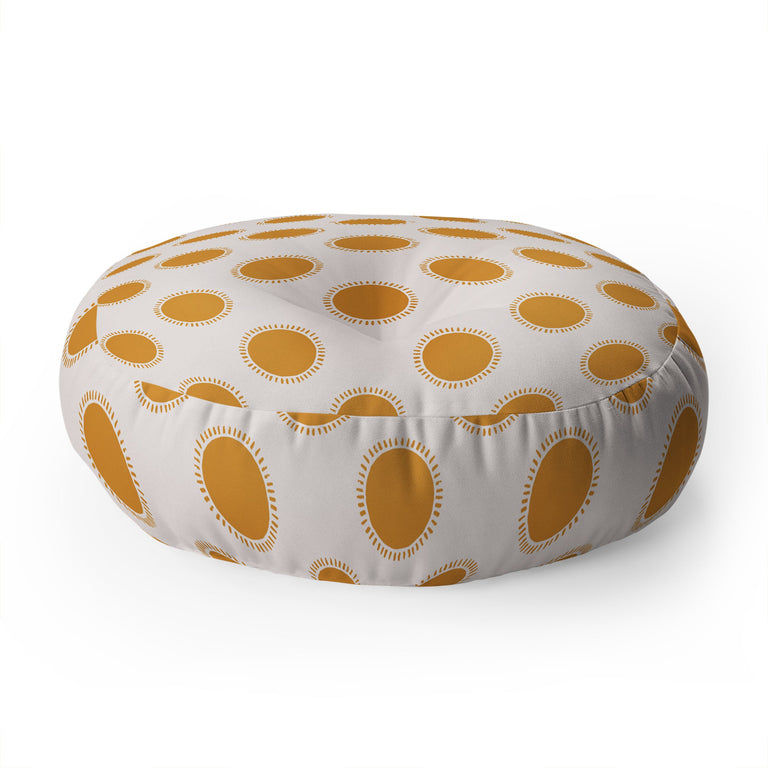 Summer Desert Sun Floor Pillow Round