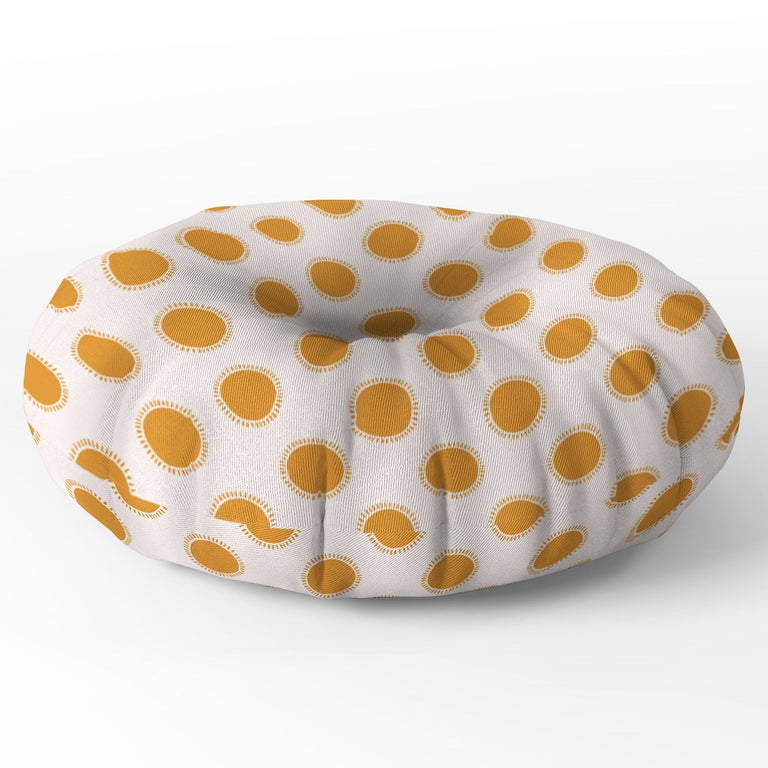 Summer Desert Sun Floor Pillow Round