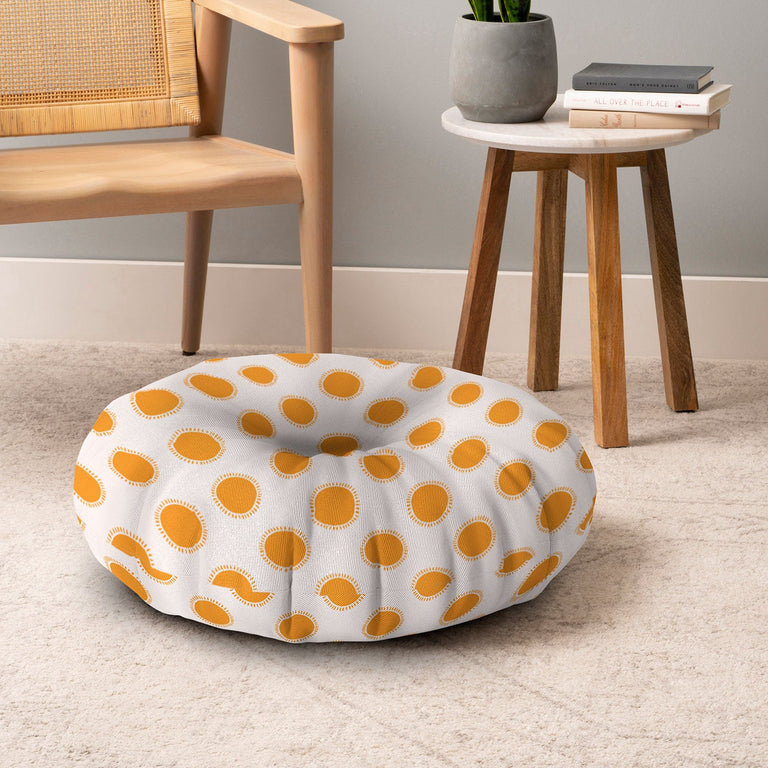 Summer Desert Sun Floor Pillow Round