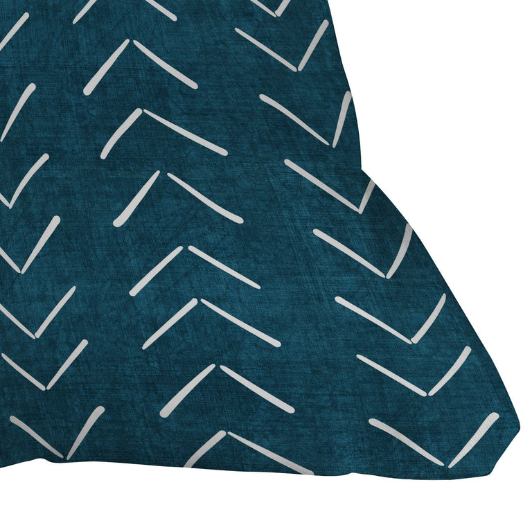 MUD CLOTH BIG ARROWS IN TEAL THROW PILLOW