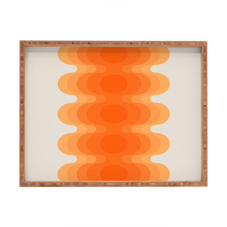 ECHOES CREAMSICLE RECTANGULAR TRAY