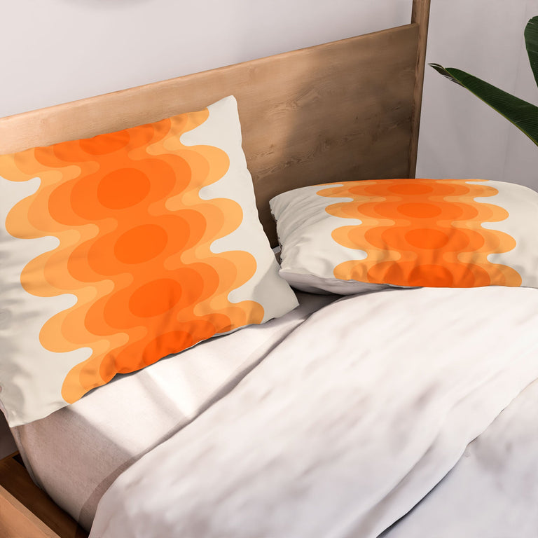ECHOES CREAMSICLE PILLOW SHAMS