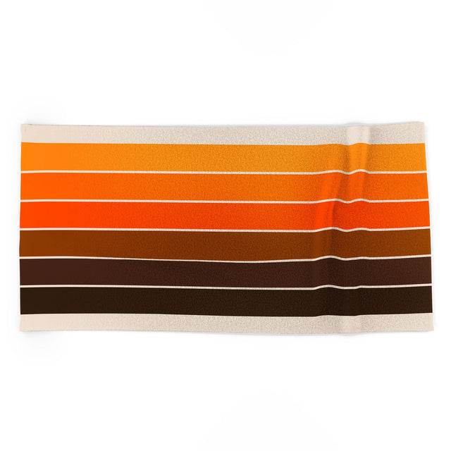 Golden Spring Stripes Beach Towel