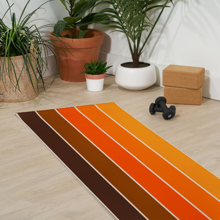 Golden Spring Stripes Yoga Mat