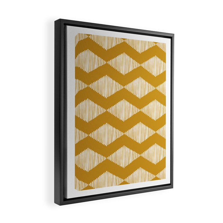 Acoustic Wave Mustard Art Canvas