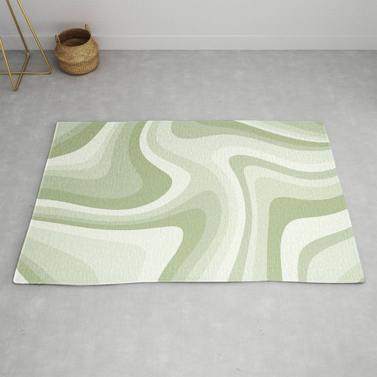 Abstract Wavy Stripes LXXVIII Area Rug