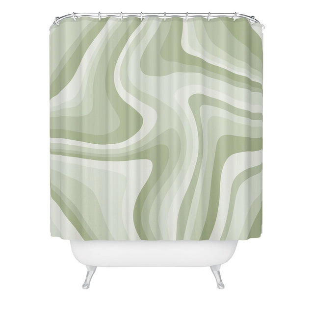 COLOUR POEMS ABSTRACT WAVY STRIPES LXXVIII SHOWER CURTAIN